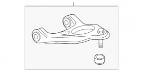 Upper rear left control arm with ball joint Honda Accord 13-17