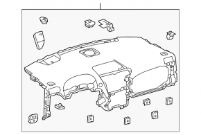 Lexus RX350 RX450h 10-15 gray naked dashboard