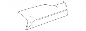 Toyota Venza 21-24 right lower dashboard trim, black, gray stitching