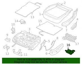 SRS airbag module, airbag computer, VW Jetta 11-18 USA