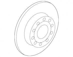 Brake disc rear left VW CC 08-17 10mm