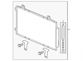 Acura RDX 19-25 air conditioner condenser