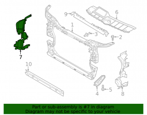 Radiator deflector right Audi Q5 80A 21-24 2.0T