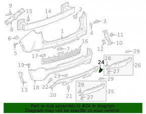 Cadillac XT4 19-23 Rear Bumper Tow Hook Cap
