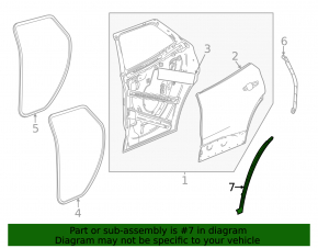 Chevrolet Equinox EV 24-26 rear lower left door seal