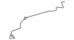Long air conditioning hose, iron, Toyota Camry v30 2.4