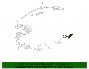 Rear right airbag sensor for Toyota Prius 2009-2010