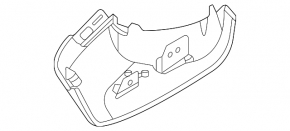 Left side mirror cover for Audi Q4 e-tron 22-26, lower, for backlighting