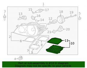 Left ignition unit cover for Toyota Prius 2009-2010