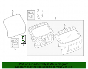 Left tailgate hinge for Infiniti JX35 QX60 13-20
