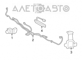 Rear bumper parking sensor internal Hyundai Ioniq 17-19 with ring