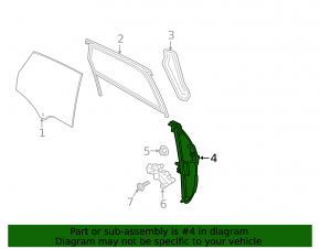 Window lift mechanism rear right Porsche Macan 15-18