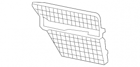 Front bumper grille left Mercedes W166 ML 12-15 AMG pkg, under DRL