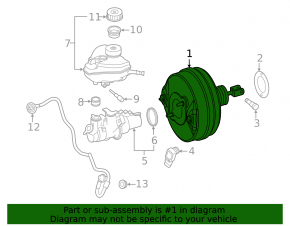 Vacuum booster Mercedes C-class W205 15-21