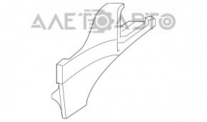 Front panel trim left Mercedes GLC 16-19 gray, pokes