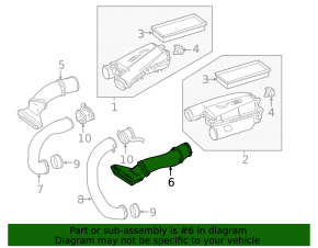Air duct from the air intake left Mercedes S-class W222 14-17 4.7, 5.5
