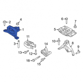 Front engine mount for Ford Focus mk3 15-18 (restyling) 1.0T