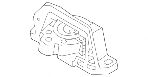 Front engine mount for Ford Focus mk3 15-18 (restyling) 1.0T