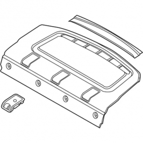 Rear shelf Ford Focus mk3 11-18 4d gray, without mesh