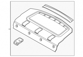 Rear shelf Ford Focus mk3 11-18 4d gray, without mesh