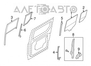 Window lifter with motor rear left Ford Transit Connect MK2 13-