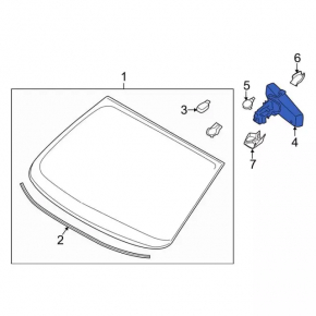 Ford Fusion mk5 13-16 interior mirror with control and rain sensor