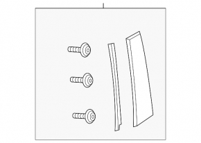 Door trim side rear left Mazda 6 18-21 front