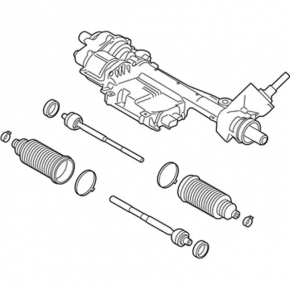 Ford Mustang mk6 15 steering rack - electric