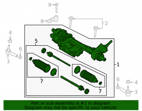 Ford Mustang mk6 15 steering rack - electric