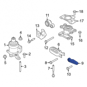 Automatic transmission bracket lower Ford Edge 15-18 3.5