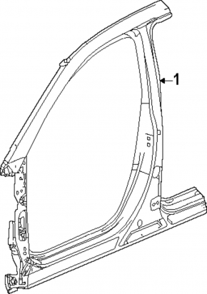 Body pillar central left Honda CRV 23-