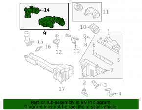 Intake air duct Nissan Murano 25-26