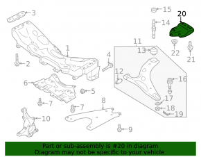 Front subframe burdock right Subaru Impreza 17-23 GK