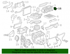 Actuator motor heater drive ventilation Cadillac CTS 14- with traction