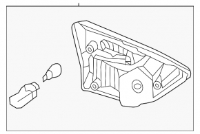 Light inside trunk lid left Nissan Pathfinder 13-14 hybrid prerest