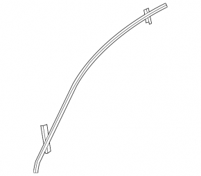 Upper door molding front right Audi Q7 16- chrome