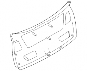 Lower Trunk Door Trim BMW X3 F25 11-17 Black