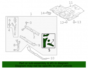 TV bar eyelash left Subaru Legacy 15-19