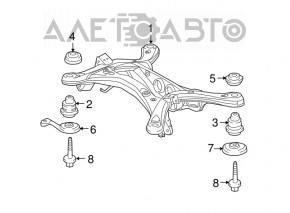 Rear subframe mounting washer 2pcs Toyota Highlander 20-
