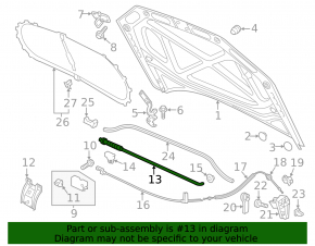 Support bonnet stop VW Passat b7 12-13 USA