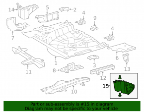 Left rear bumper guard for Lexus CT200h 14-17