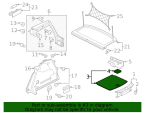 Trunk floor VW Golf 15-19 5d black