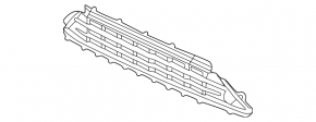 Lower grille of the front bumper VW Golf 18-21 black structure, chrome