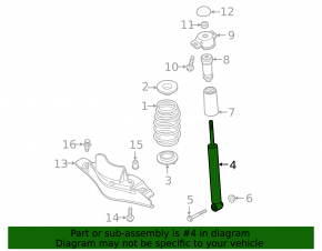 Rear left shock absorber Volkswagen Tiguan 18-24