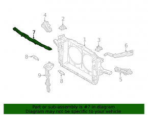 Infiniti M37 Q70 11-19 Front Bumper Upper Mounting Bar
