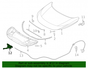 Nissan Rogue 21-23 Hood Lock with Sensor