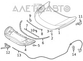 Nissan Rogue 21-23 Hood Lock with Sensor