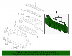 Honda Clarity 18-21 USA rear panel on the body, graphite
