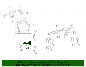 Rear right door stop for Lexus LS460 LS600h 07-17