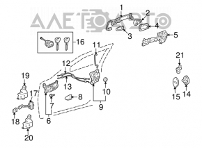 Front left lock cylinder for Lexus LS460 LS600h 07-12